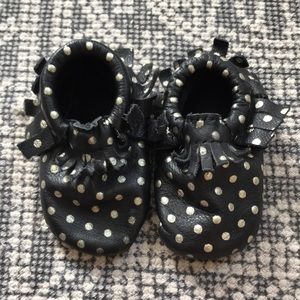 Freshly Picked Gold Polkadot Moccasins